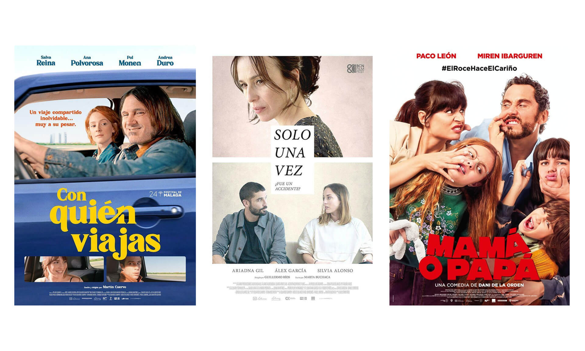 ‘Solo una vez’, ‘Con quien viajas’ y ‘Mamá o papá’, preseleccionadas a los Premios Goya 2022